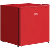 HOMCOM 1.1 Cu. Ft. Mini Freezer, Compact Upright Freezer with Reversible Door, Removable Shelf, Adjustable Temperature, Red(m-9)
