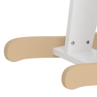 Qaba Rocking Horse, 2 in 1 Ride on Horse with Removable Fence, No-Tip Design, Gift for Toddlers 1.5-3 Years, White(m-10)