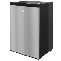 HOMCOM Upright Freezer, 3 Cu.Ft Mini Freezer with Reversible Single Door, Adjustable Thermostat for Home, Dorm, Silver(m-2)