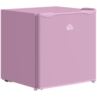 HOMCOM 1.1 Cu. Ft. Mini Freezer, Compact Upright Freezer with Reversible Door, Removable Shelf, Adjustable Temperature, Pink(m-9)
