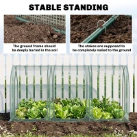 Outsunny 9' x 4' Crop Cage, Plant Protection Tent with Three Zippered Doors, Storage Bag and 4 Ground Stakes, for Garden, Yard, Lawn, Green(m-7)