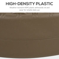 Outsunny Umbrella Stand for 1.5" or 2" Umbrella Poles, Round Fillable Umbrella Base for Outdoor, Lawn, Deck, Brown(m-6)