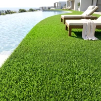 Outsunny 10' x 3' Artificial Grass Turf, Easy-Clean Indoor Outdoor Rug with Drainage Holes, Cut-to-Fit Fake Grass Turf Mat, 1.2" Thick Dogs Pet Synthetic Lawn Carpet for Landscape Backyard Patio(m-10)