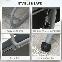 Outsunny 3-Seat Outdoor Patio Swing Canopy Chair, Converting Flat Bed with Adjustable Shade, Cushions, Cup Holder, Dark Grey(m-6)