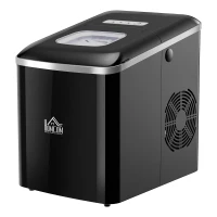 HOMCOM Portable Countertop Ice Maker Machine, 9 Cubes in 8 Minutes, Ice Machine for Freezer 27lbs/24H, Automatic Cleaning with Scoop and Basket for Kitchen Home Office Bar(m-11)