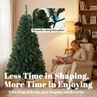 HOMCOM 6 ft Artificial Christmas Tree, Norway Spruce Tree, Hinged Xmas Tree with Metal Stand(m-6)