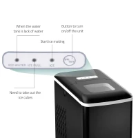 HOMCOM Portable Countertop Ice Maker Machine, 9 Cubes in 8 Minutes, Ice Machine for Freezer 27lbs/24H, Automatic Cleaning with Scoop and Basket for Kitchen Home Office Bar(m-7)