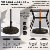 Outsunny 40lbs. Concrete Umbrella Base with Rattan Effect, Heavy Duty Parasol Stand for Outdoor Patio Umbrella, Bronze(m-4)