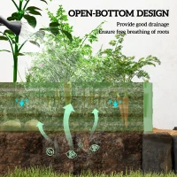 Outsunny 8x3x1FT Galvanized Raised Garden Bed, Easy DIY and Cleaning for Growing Flowers, Herbs, Succulents, Light Green(m-4)