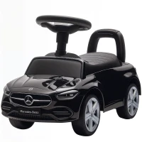 Qaba Mercedes-Benz C-Class Kids Ride On Car, Foot-to-Floor Sliding Walker with Under-Seat Storage, for 18-36 M, Black(m-2)