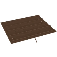 Outsunny 8' x 9.4' Retractable Pergola Canopy Replacement, Fit 7' x 10' Frame, UV30+ Pergola Cover Top Only, Coffee(m-9)