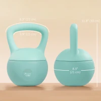 Soozier 26 lb Soft Kettlebell, Sand Filled Weight w/ Grip Handle, Kettlebell Weight for Full Body Workout, Green(m-3)