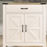 HOMCOM Sideboard Buffet Cabinet, Farmhouse Kitchen Storage Cabinet w/ Drawer and Shelf for Living Room, Entryway(m-12)