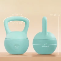 Soozier 13 lb Soft Kettlebell, Sand Filled Weight w/ Grip Handle, Kettlebell Weight for Full Body Workout, Green(m-3)