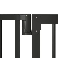 PawHut 30"-32" Baby Gate, 36"H Pet Gate with Auto-Close, Two-Way Open, Pressure Mounted, Black(m-8)