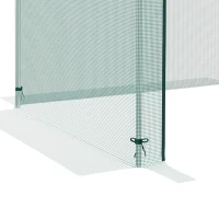 Outsunny Galvanized Steel Crop Cage, Plant Protection Tent with Zippered Door, 4' x 4', Green(m-9)