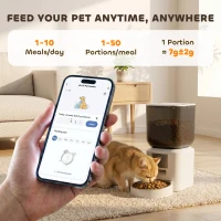 PawHut Automatic Cat Feeder with Camera, 2.4G WiFi, APP Control 8L Pet Feeder 1-10 Meals with 2-Way Audio, Dual Power Supply(m-5)