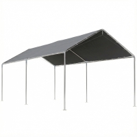 Outsunny 10'x20' Heavy Duty Carport Canopy, Gray