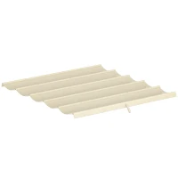 Outsunny 8.2' x 8.4' Retractable Pergola Canopy Replacement, Fit 10' x 10' Frame, Pergola Cover Replacement Top Only, Cream White(m-9)