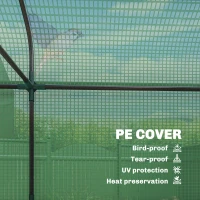 Outsunny 3 Tier Mini Greenhouse, Small Portable Greenhouse with 2 Roll-up Doors, 56.3" x 18.1" x 65", Green(m-5)