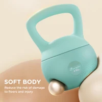 Soozier 9 lb Soft Kettlebell, Sand Filled Weight w/ Grip Handle, Kettlebell Weight for Full Body Workout, Green(m-4)
