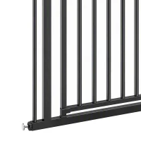 PawHut 30"-32" Baby Gate, 36"H Pet Gate with Auto-Close, Two-Way Open, Pressure Mounted, Black(m-9)