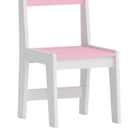 Qaba Kids Vanity Set, Toddler Dressing Table and Chair Set  with Lighted Bow Mirror, Cabinet, Drawer and Shelves, Pink(m-10)