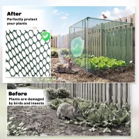 Outsunny Galvanized Steel Crop Cage, Plant Protection Tent with Zippered Door, 4' x 4', Green(m-4)