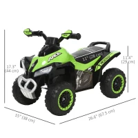 Aosom No Power Baby Ride on Toy, Kids Ride on Car Foot to Floor Sliding 4 Wheels with Music, Lightening, for 18-36 M, Green(m-3)