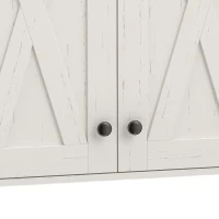 HOMCOM Modern Medicine Cabinet Wall Mounted, Bathroom Wall Cabinet with 3 Doors and Adjustable Shelves, White(m-10)