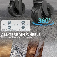 Outsunny Outdoor Pull Along Trailer Folding Camping Trailer for Beach Garden with Handle, Anti-Slip Wheel - Dark Grey(m-5)