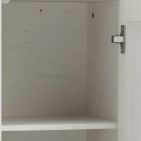 HOMCOM Modern Medicine Cabinet Wall Mounted, Bathroom Wall Cabinet with 2 Doors and Adjustable Shelf, White(m-11)