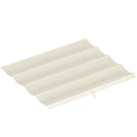 Outsunny 8' x 9.4' Retractable Pergola Canopy Replacement, Fit 7' x 10' Frame, UV30+ Pergola Cover Top Only, Cream(m-9)