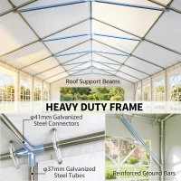 Outsunny 20' x 40' Party Tent, Outdoor Canopy Tent with Removable Sidewalls, 12 Windows for Parties, Wedding, Events, BBQ, White(m-4)