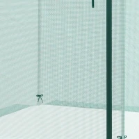 Outsunny Galvanized Steel Crop Cage, Plant Protection Tent with Zippered Door, 4' x 4', Green(m-12)