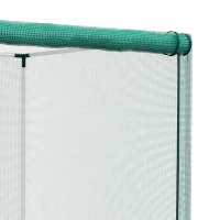 Outsunny Galvanized Steel Crop Cage, Plant Protection Tent with Zippered Door, 4' x 4', Green(m-10)