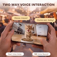 PawHut Automatic Cat Feeder with Camera, 2.4G WiFi, APP Control 8L Pet Feeder 1-10 Meals with 2-Way Audio, Dual Power Supply(m-7)