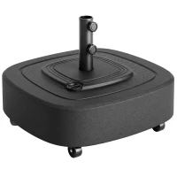Outsunny Patio Umbrella Base Outdoor Umbrella Stand with Wheels for 1.5"/1.9" Umbrella Poles(m-11)