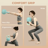Soozier 9 lb Soft Kettlebell, Sand Filled Weight w/ Grip Handle, Kettlebell Weight for Full Body Workout, Green(m-5)