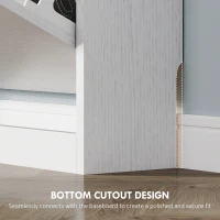 HOMCOM Narrow Shoe Storage Cabinet, Shoe Cabinet with 3 Flip Drawers, 31.5" W x 6.7" D x 42.5" H, White(m-6)