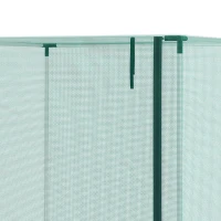 Outsunny Galvanized Steel Crop Cage, Plant Protection Tent with Zippered Door, 4' x 4', Green(m-11)