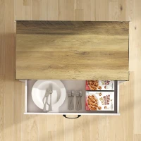 HOMCOM Sideboard Buffet Cabinet, Farmhouse Kitchen Storage Cabinet w/ Drawer and Shelf for Living Room, Entryway(m-11)