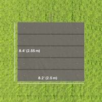 Outsunny 8.2' x 8.4' Retractable Pergola Canopy Replacement for 10' x 10' Frame, Cover Replacement (Cover Top Only), Light Grey(m-3)