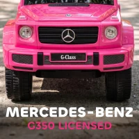 Aosom Mercedes-Benz G350 Licensed Push Car, 3-in-1 Toddler Sliding Car with Horn, Steering, Foot Rest, Seat Storage, Pink(m-4)