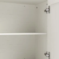 HOMCOM Modern Medicine Cabinet Wall Mounted, Bathroom Wall Cabinet with 2 Doors and Adjustable Shelf, White(m-9)