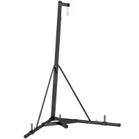 Soozier Foldable Punch Bag Stand, Height Adjustable Heavy Bag Stand with Weighted Base, Free Standing for Home Gym, Stand Only(m-11)