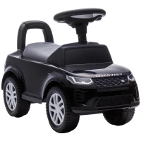 Qaba Land Rover Licensed Ride On Car for Kids, Toddler Baby Push Car with Under Seat Storage, for 18-36 Months, Black(m-11)
