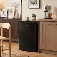 HOMCOM Upright Freezer, 3 Cu Ft Small Freezer with Reversible Single Door, Adjustable Thermostat for Home, Apartment, Black(m-10)