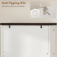 HOMCOM 72" Tall Kitchen Pantry Cabinet, Farmhouse Storage Cabinet with 8 Door Racks and Adjustable Shelves, White(m-5)