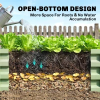 Outsunny Galvanized Raised Garden Bed, Outdoor Planter Box for Vegetables, Flowers, Herbs, 4' x 2' x 1', Light Green(m-5)